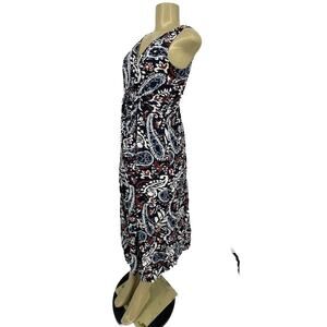 Lucky Brand XS Women V Neck Maxi Flowy Boho Western Floral Paisley Dress 38-12